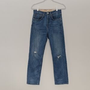 rag & bone Distressed Maya High Rise Ankle Straight Leg Jeans Normcore | 26